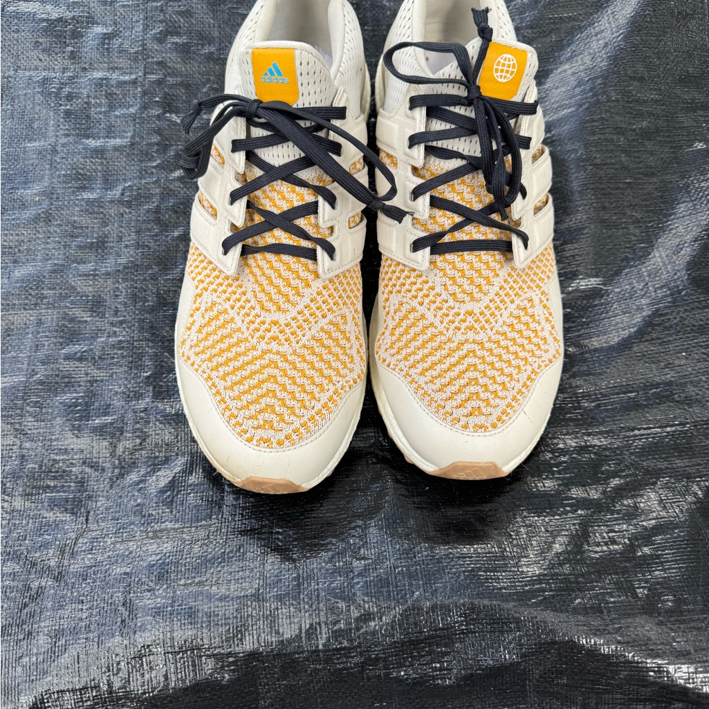 Adidas Cream And Yellow Athletic Shoes